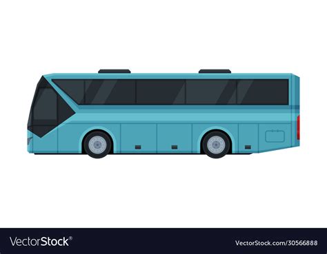 Modern passenger bus side view public Royalty Free Vector