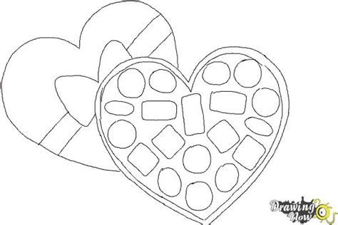 How to Draw Valentine Chocolates - DrawingNow