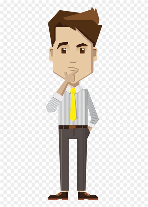 Cartoon Businessman Thinking - Thinking Business Man Png - Free Transparent PNG Clipart Images ...