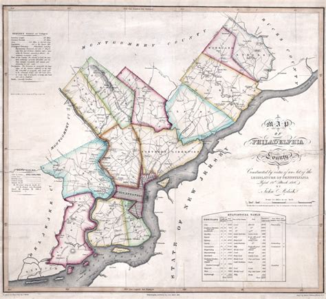 1819 Map of Philadelphia County Pennsylvania Land Owner Map | Etsy