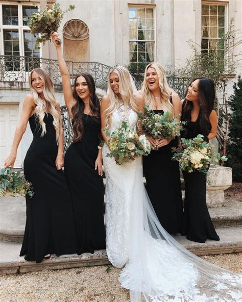 9 Times Bridesmaids Brought It Wearing Black Dresses