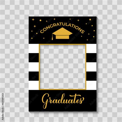 Congratulations graduates photo booth frame graduation cap on ...