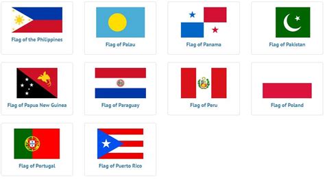 Flags of Countries that Start with P – Countryaah.com