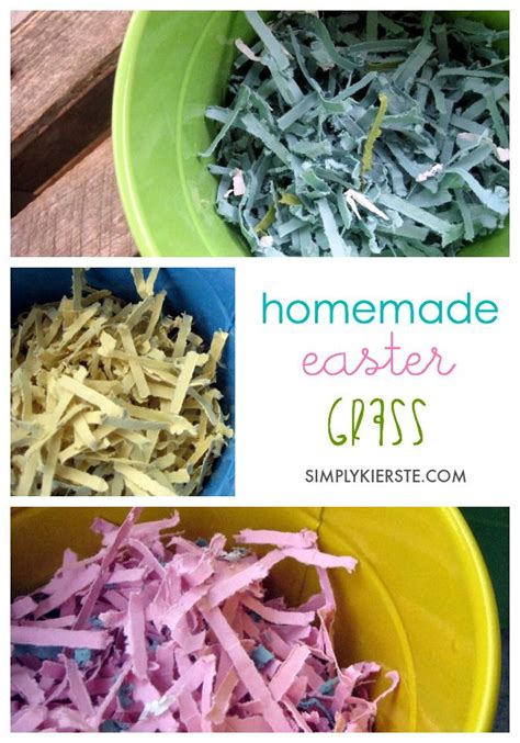 Homemade Easter grass | oldsaltfarm.com | Easter grass, Easter crafts diy, Easter fun