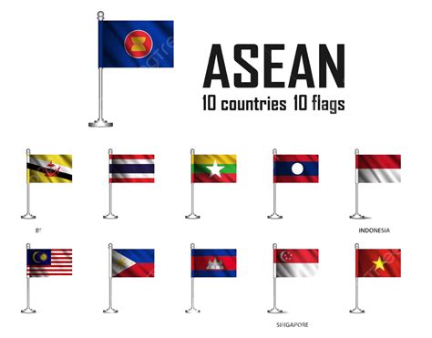 Bendera Asean Pada Vektor Peta Dunia Laos Lambang Internasional Vektor ...