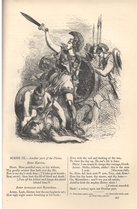 The Death of Hector | Victorian Illustrated Shakespeare Archive