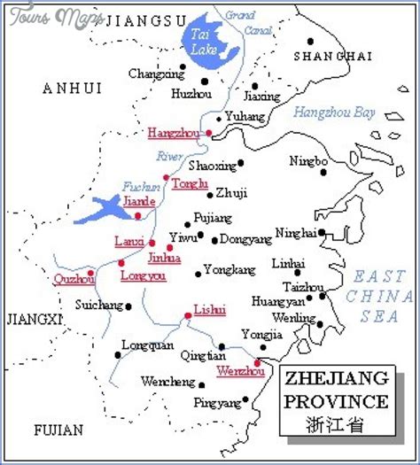 Zhejiang Map - ToursMaps.com