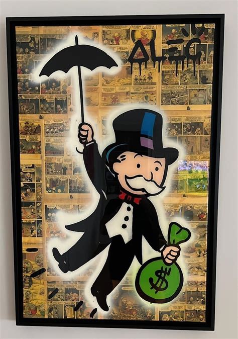 Alec Monopoly - Original Alec Monopoly Acrylic "SCROOGE" Painting With COA 2011 at 1stDibs