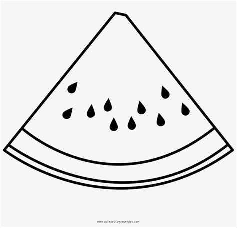 Watermelon Slice Template Coloring Pages