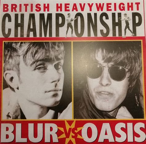 Blur vs Oasis Poster - Retro Progression