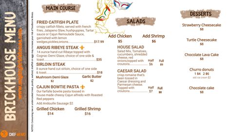 Full Menu | Brickhouse Grill