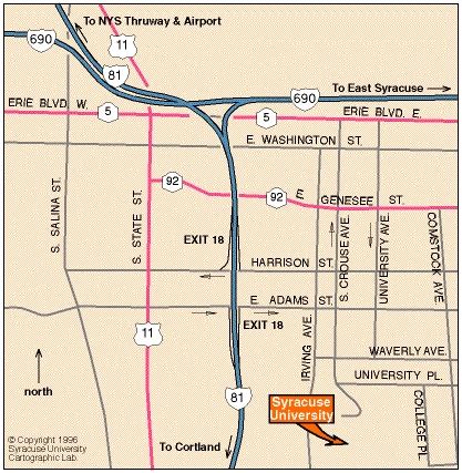 Syracuse University Map