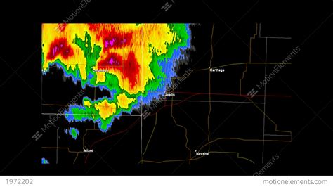 2011 Joplin, Missouri Tornado Doppler Radar Stock Animation | 1972202