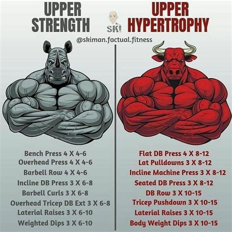 Strength VS Hypertrophy in 2020 | Weight training workouts, Full body workout routine, Gym ...