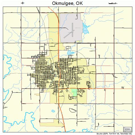 Okmulgee Oklahoma Street Map 4055150