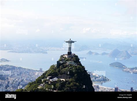 Cristo Redentor, JUNE 18, 2013 : An aerial view of the statue of Christ ...