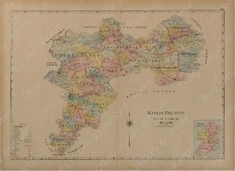 King's County Map 1901 - Offaly History