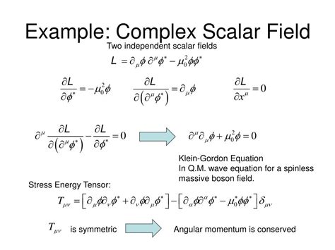 PPT - Example: Complex Scalar Field PowerPoint Presentation, free download - ID:1777579