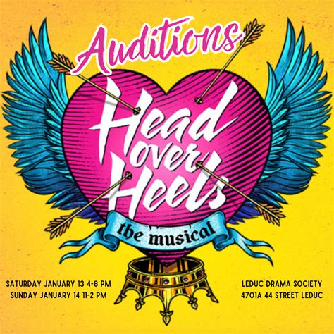 Auditions (Leduc): Head Over Heels - Leduc Drama Society - Theatre Alberta