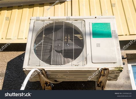 Old Aging Air Conditioner Condenser Mounted Stock Photo 2105562125 ...