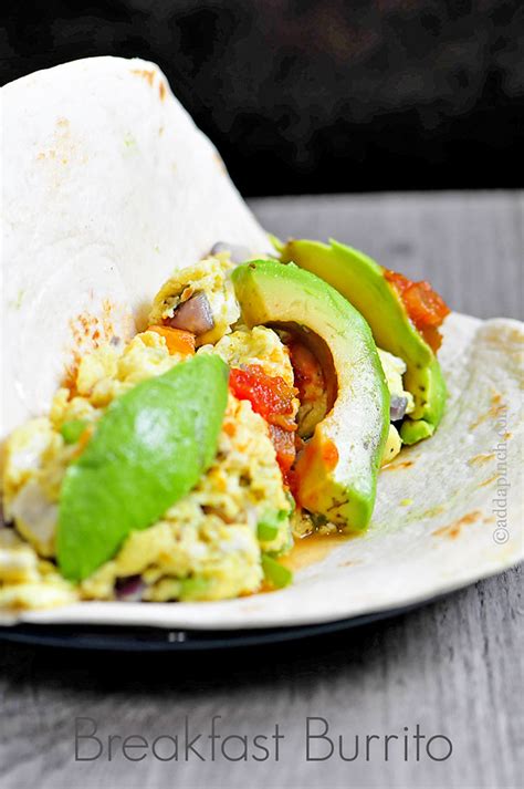 Egg and Avocado Breakfast Burrito - Add a Pinch