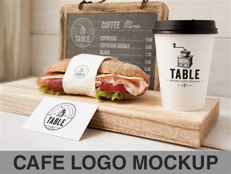 Cafe logo psd mockup by Amris on Dribbble