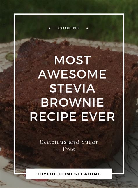 Stevia Brownies Recipe