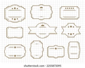 Vintage Labels Border Template Bundle Stock Vector (Royalty Free) 2255873395 | Shutterstock