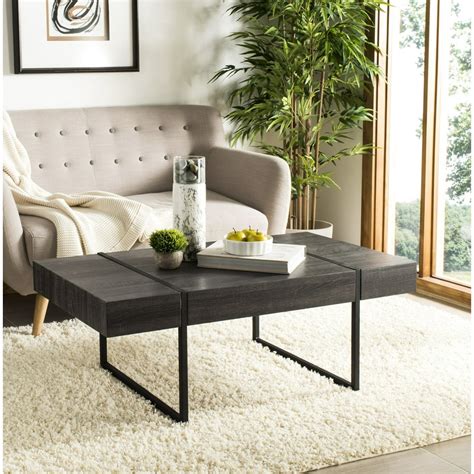 Safavieh Tristan Rectangular Modern Coffee Table, Black - Walmart.com ...