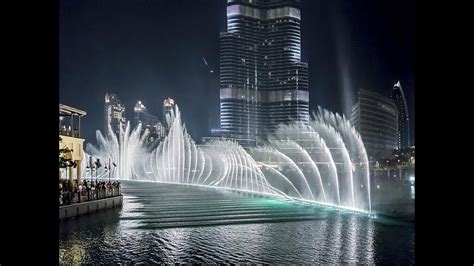 The Dubai Fountain Night View || Burj Khalifa Fountain Show - YouTube