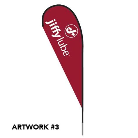 "Jiffy Lube" Logo Printed Feather Flag | Peak Banner