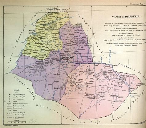 Map of the Diyarbakır Vilayet, 1891 Diyarbakır Vilayeti Haritası, 1891 ... https://www ...