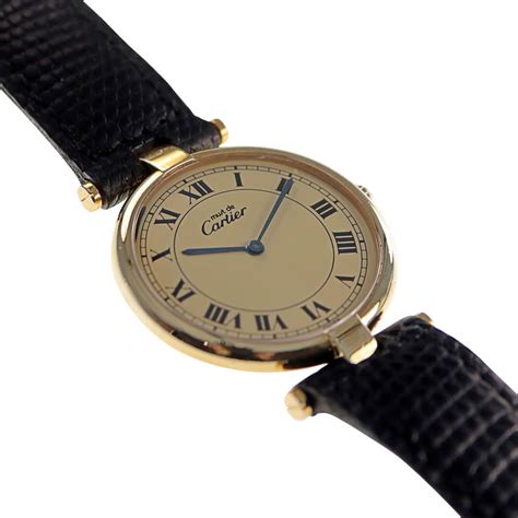 Cartier Must de Cartier Vermeil, Year 1990 Ladies Vintage Watch