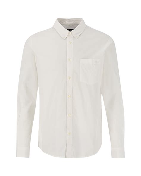 A.P.C. Chemise Edouard Logo Offwhite | Coef Men