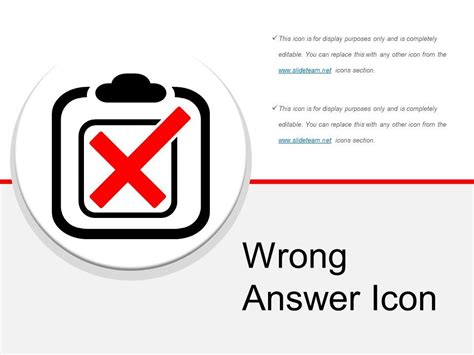 Wrong Answer Icon | PowerPoint Design Template | Sample Presentation ...