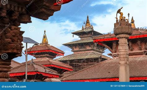 Temples at Kathmandu stock image. Image of building - 131127809