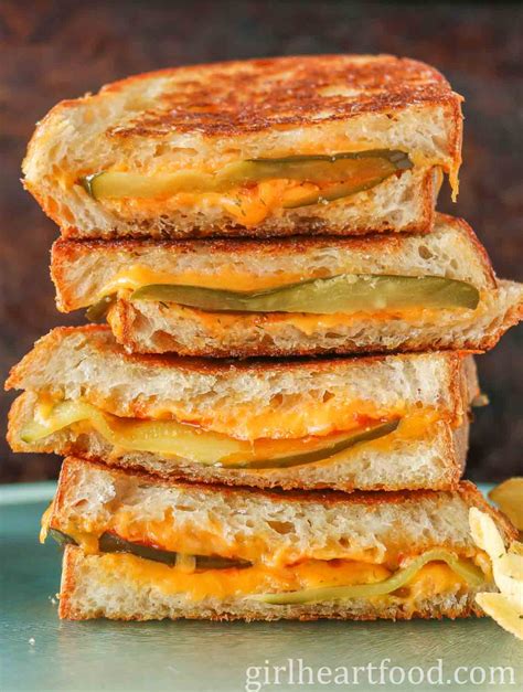 Pickle Grilled Cheese Sandwich | Girl Heart Food®