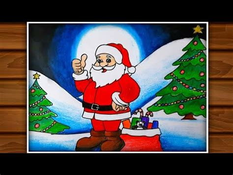 Christmas Drawing Very Easy For Beginners /Christmas painting / Santa ...