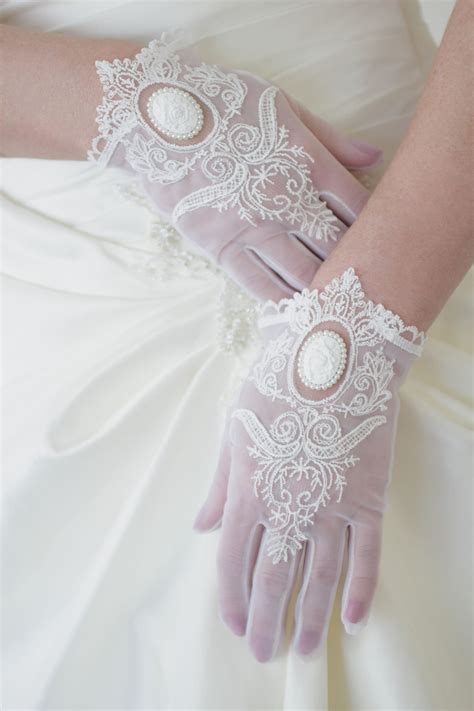 Wedding Lace Gloves French Lace Gloves Bridal Lace Gloves | Etsy