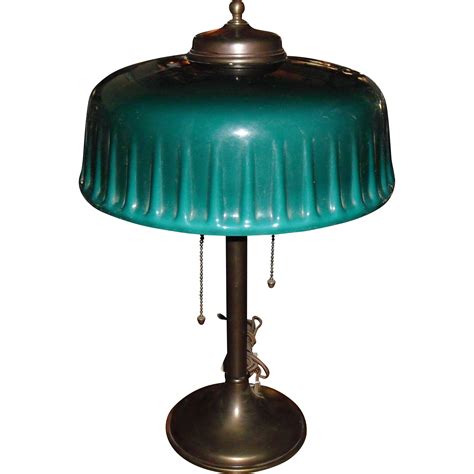 Emeralite Desk or Table Lamp with Green Cased Shade | Lamp, Table lamp, Antique lighting