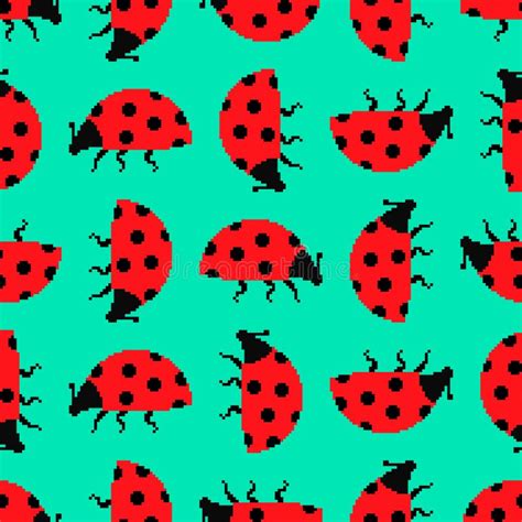 8-bit Pixel of Ladybug. Animal Pixels in Vector Stock Vector ...