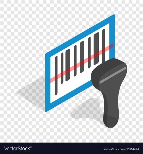 Barcode scanner isometric icon Royalty Free Vector Image