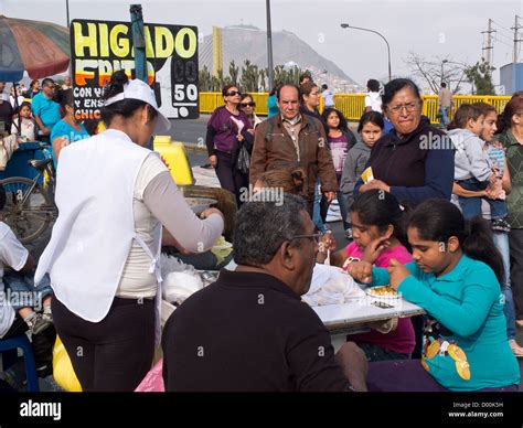 Peru. Lima city. Street food Stock Photo - Alamy