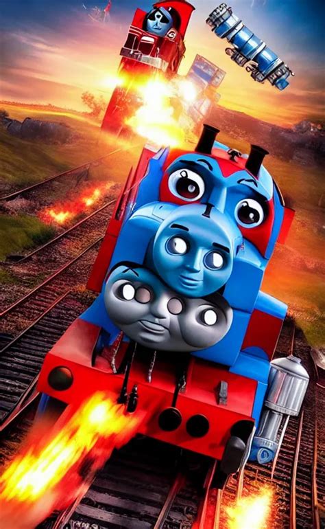 thomas the tank engine vs. optimus prime : big revenge | Stable Diffusion | OpenArt