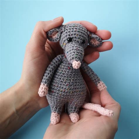 Crochet rat PATTERN amigurumi | Etsy