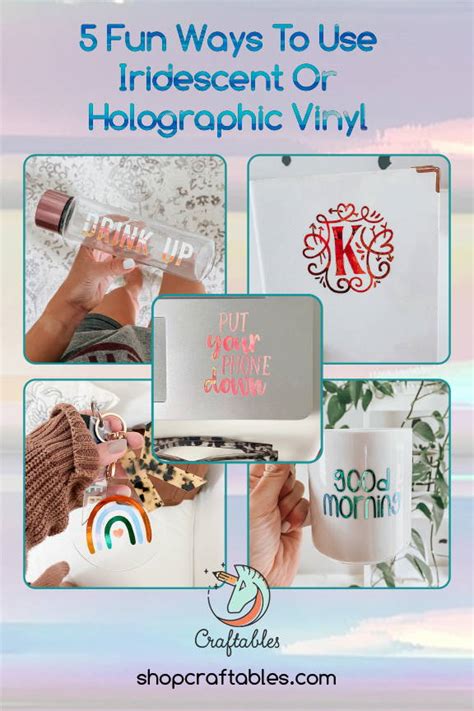 5 Fun Project Ideas using Holographic Iridescent Adhesive Vinyl