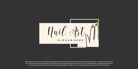 Nail polish logo design template with creative abstract style 11774648 ...