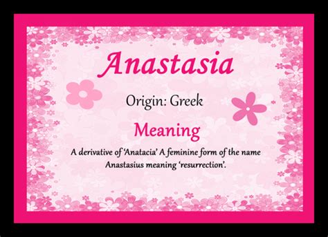 Anastasia Personalised Name Meaning Mousemat - The Card Zoo