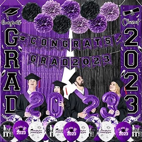 GRADUATION PARTY DECORATIONS 2023-Class of 2023 Congrats Grad Banners ...