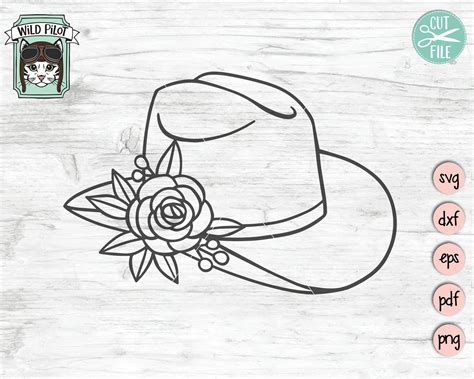 Chapeau Cowboy, Cowgirl Hats, Black Cowgirl, Flower Svg, Flower Hats ...